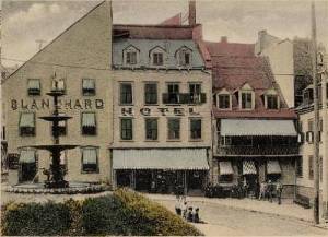 Blanchard Hotel in Quebec City - vintage postcard