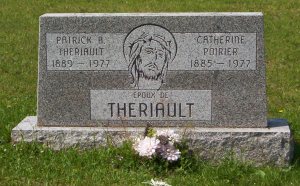 Headstone:  POIRIER   |  St. Joachim, Bertrand  | New Brunswick Cemeteries