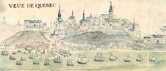 QUEBEC SURNAMES: Riverin + Gaultier, Heurtaux, Mars, Riverin Native Innu Montagnais, Riverin Native Saguenay LOCATIONS: Quebec | Historic drawing of Old Quebec City