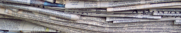 newspapers in a stack b